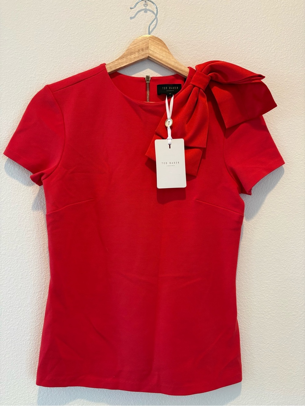 Ted Baker Sadlie Joyous Bow Top (0-XS) NWT